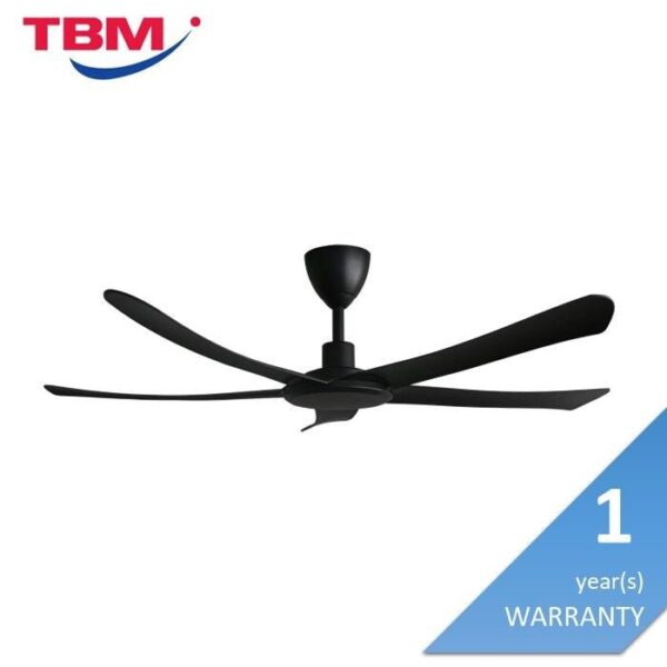 Second image of Alpha ALLY 5B/56 MATT BLACK Ceiling Fan 5 Blades 56 Inch DC Motor Matt Black