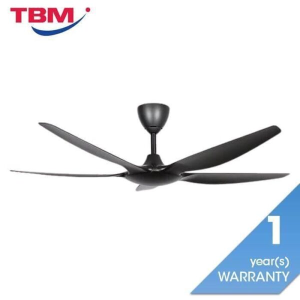 Second image of Alpha AX60 5B/56 MATT BLACK Ceiling Fan 56" 5 Blades With Remote Matt Black