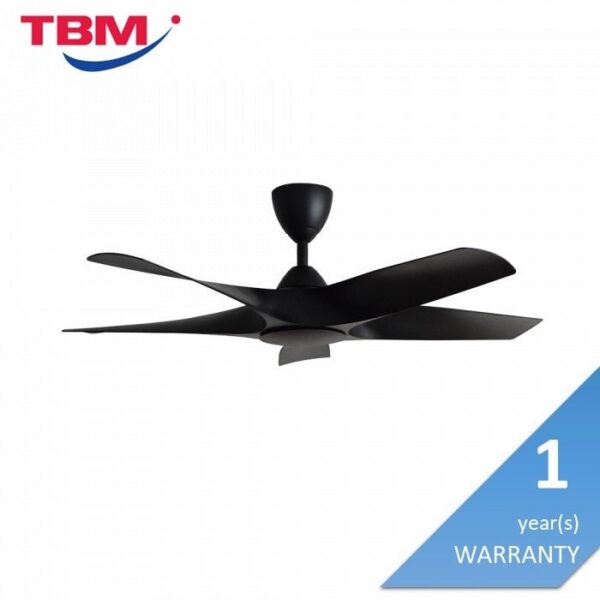 Second image of Alkova AXIS 5B/48 MATT BLACK Ceiling Fan 48" 5 Blades Matt Black