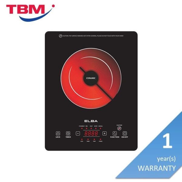 Second image of Elba ECC-J2015(BK) Ceramic Cooker 2000W Sensor Touch With LED Display