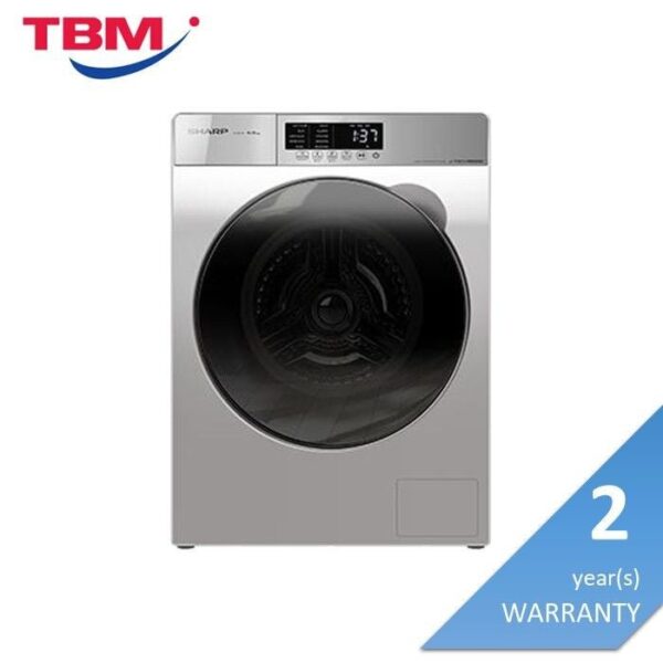 Second image of Sharp ESFK852EMW Front Load Washer J-Tech Inverter Knobless Touch Control Panel 8.5 KG