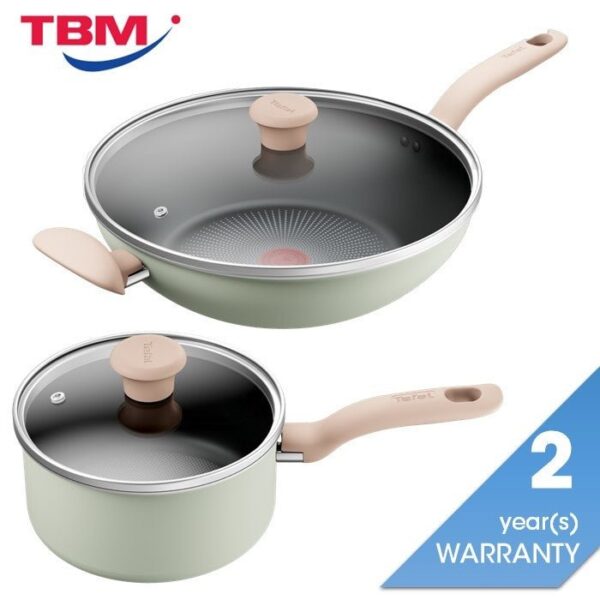 Second image of Tefal G179S4 Cookware SO Matcha 4-pc Set (Wokpan 30cm + SCP 19cm)