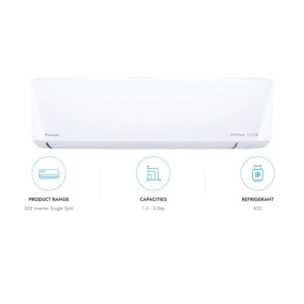 Second image of [2.0HP][Inverter] Daikin FTKU50BV1MF Air Conditioner 2.0HP Deluxe Wall Mounted Inverter Gas R32 3D Airflow Eco+ Mode