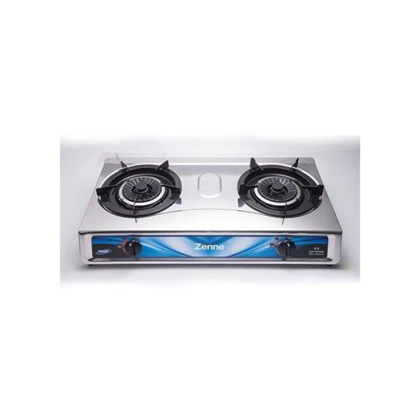 Zenne KGS401C-SS Gas Stove 2 Burner Twister Ss