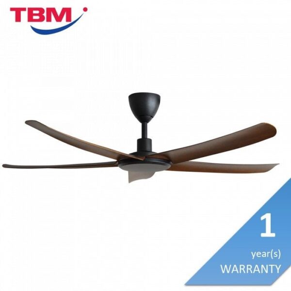Second image of Alkova PAZION G2 5B/56 WALNUT MATT BLACK Ceiling Fan 5 Blades 56 Inch Walnut Matt Black