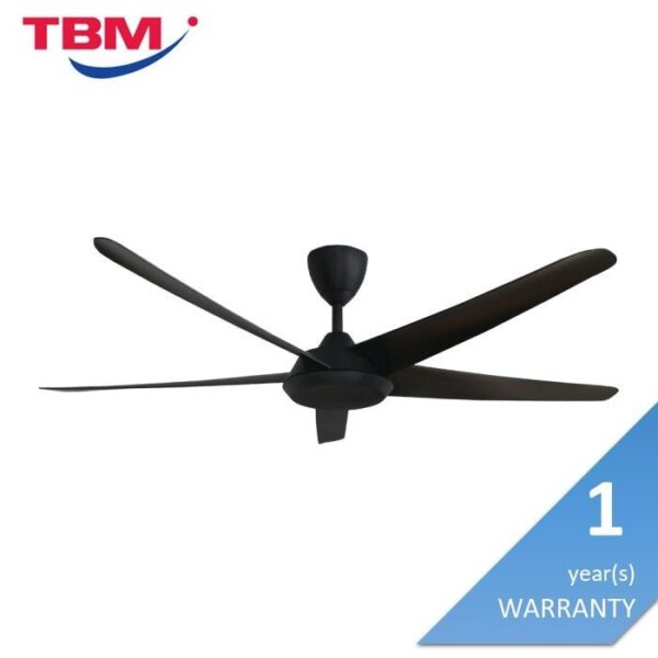 Second image of Alkova RACER 5B/60 MATT BLACK Ceiling Fan 60" 5 Blades Matt Black