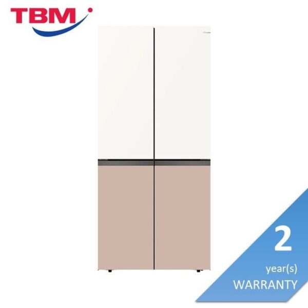 Second image of Hisense RQ768N4AW-KU 4 Doors Fridge R600A Inverter White Khaki Glass 720L