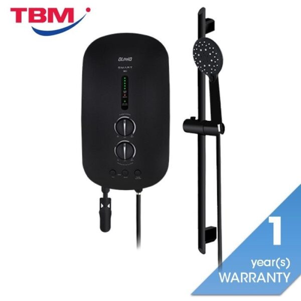 Second image of Alpha SMART 18I MATT BLACK SP (M/B-G12) 4.5KW Home Shower Super Power 4.5KW DC Pump All Matt Black