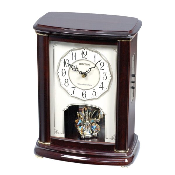 Rhythm Table Clock Wooden Westminster Piano Finish RTCRH212NR06