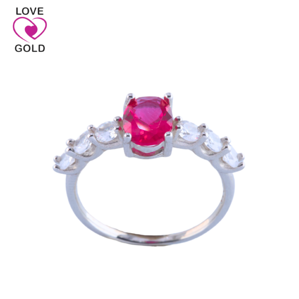 Second image of Zircon & Red Zircon, Silver Ring