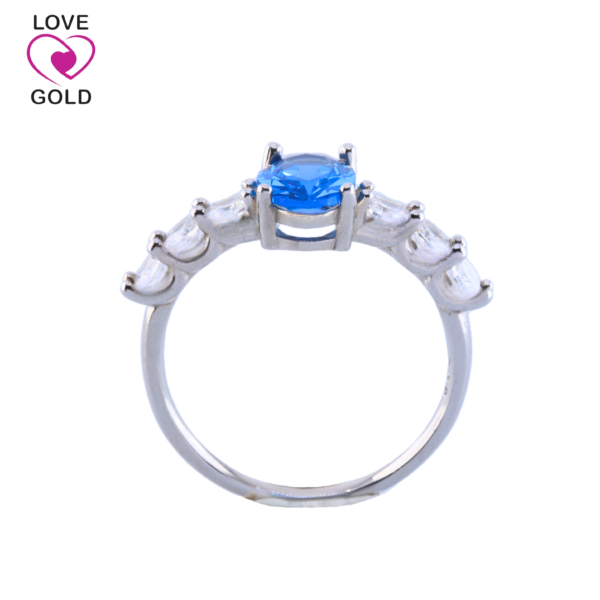 Second image of Zircon & Blue Silver Ring