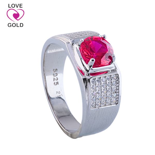 Second image of Zircon & Red Zircon, Silver Ring