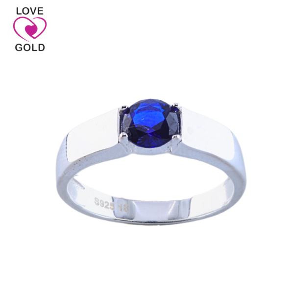 Second image of Light Blue Zircon, Silver Ring