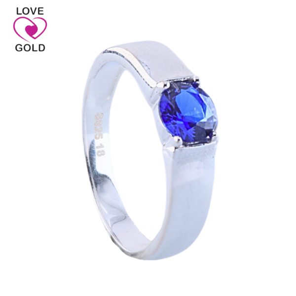 Light Blue Zircon, Silver Ring